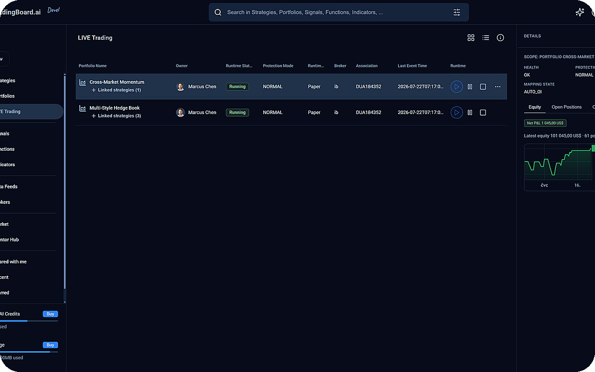 LIVE Trading Explorer